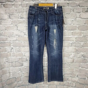 Seven7 Luxe Jeans Sully  Blue 14 Stretch Bootcut NWT